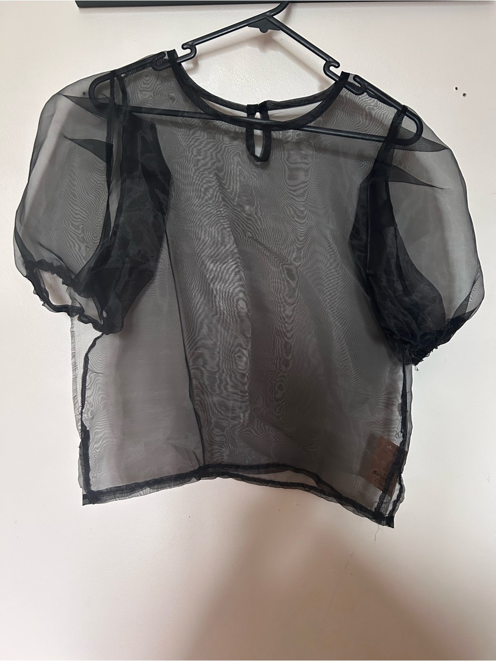 DURUMI PURL Sheer Top – Black – One Size – NWT